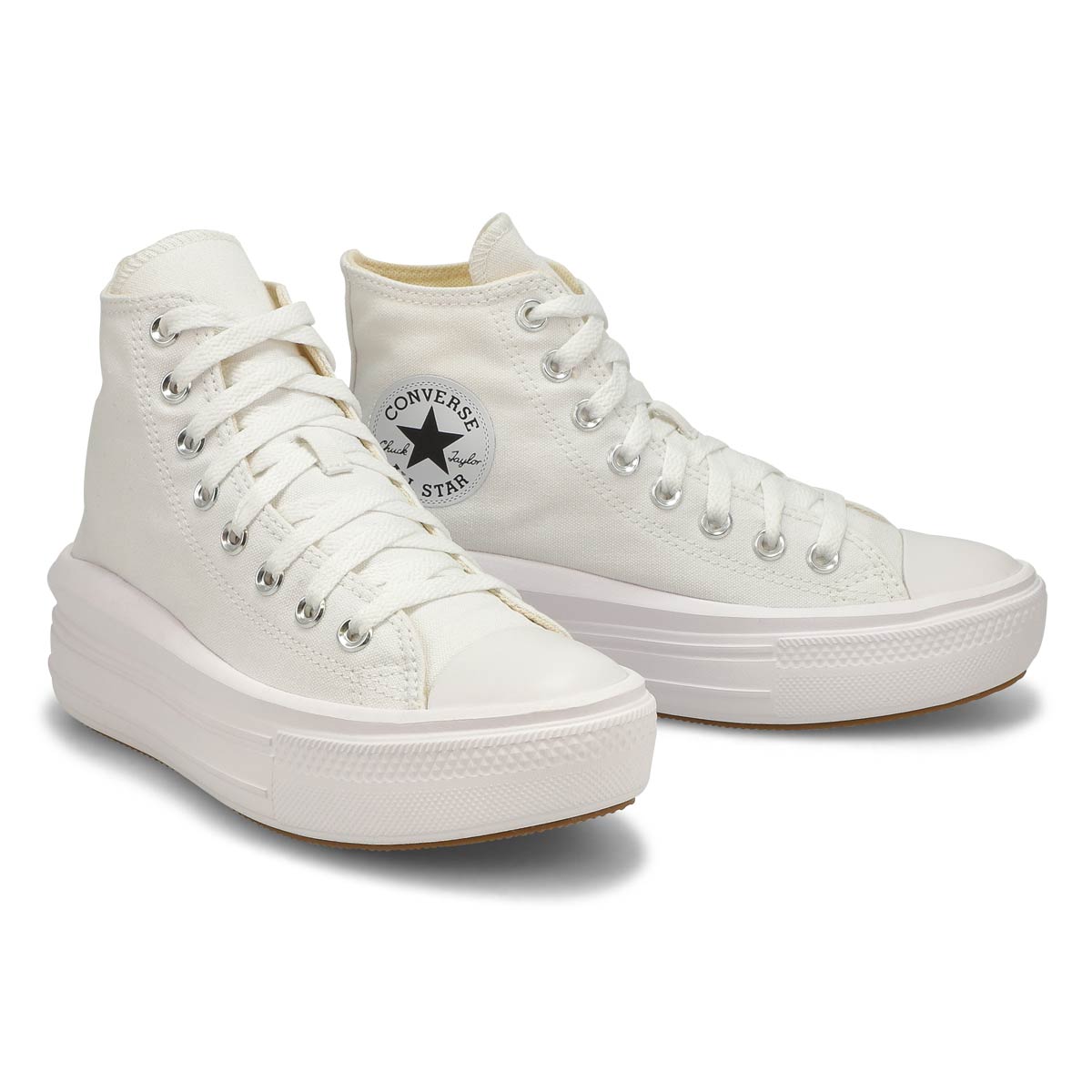 Baskets hautes à plateforme CHUCK TAYLOR ALL STAR MOVE HI, blanc/blanc, femmes