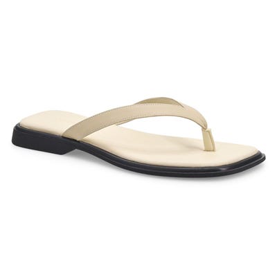 Lds Izzy Casual Thong Slide Sandal - Off White