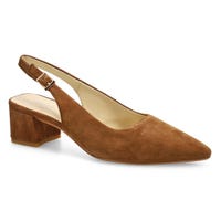 Women's Marta Heeled Slingback Dress Shoe - Cocoa Brown
