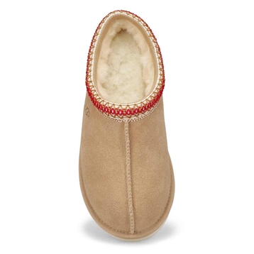 Women's Tasman Sheepskin Slipper - Sand/Dark Cherr