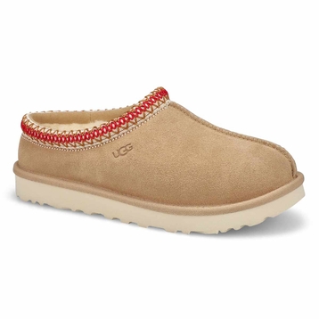 Women's Tasman Sheepskin Slipper - Sand/Dark Cherr