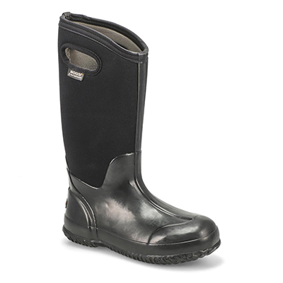 Botte imp Classic High, noir lustré, fem