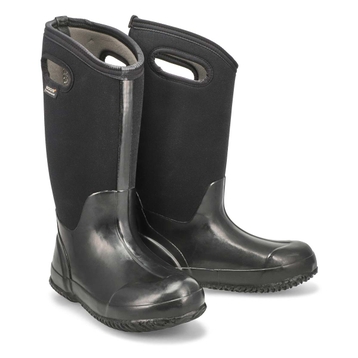 Women's Classic High Shiny Waterproof Boot - Black