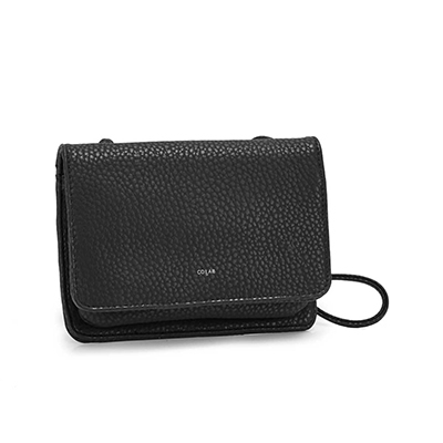 Lds Lola Organizer Crossbody Bag-Blk