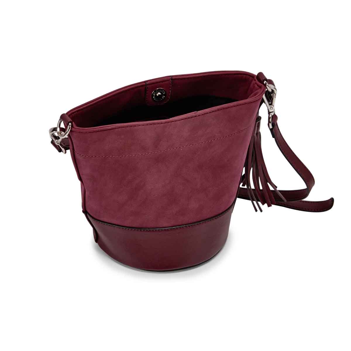 Women's 6138 black small bucket crossbody bag