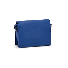 Sac à bandoulière à rabat, bleu roi, fem