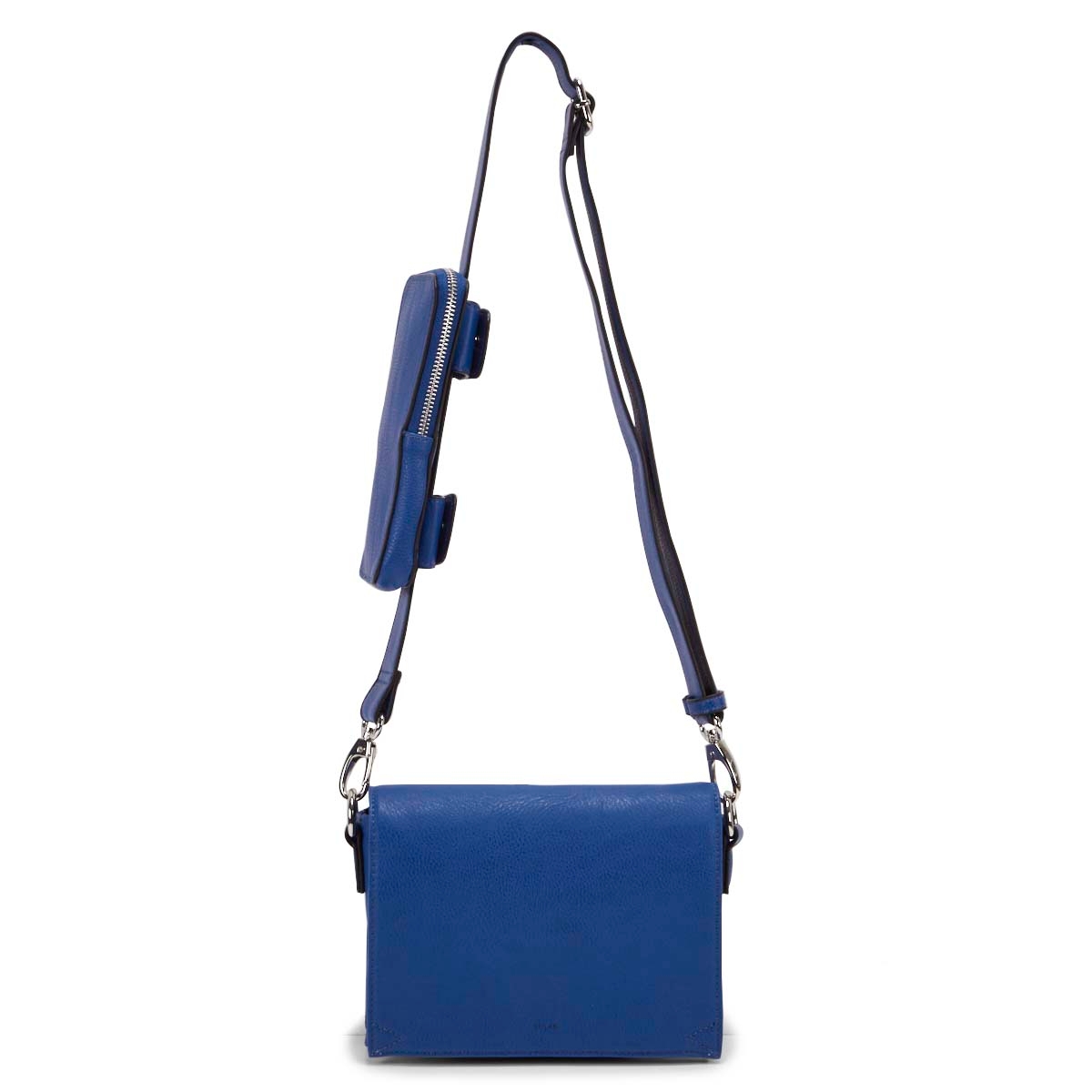 Women's 6258 royal blue front flap crossbody bag