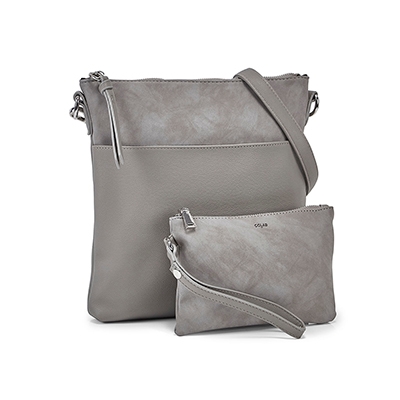 Lds dove removable pouch crossbody bag