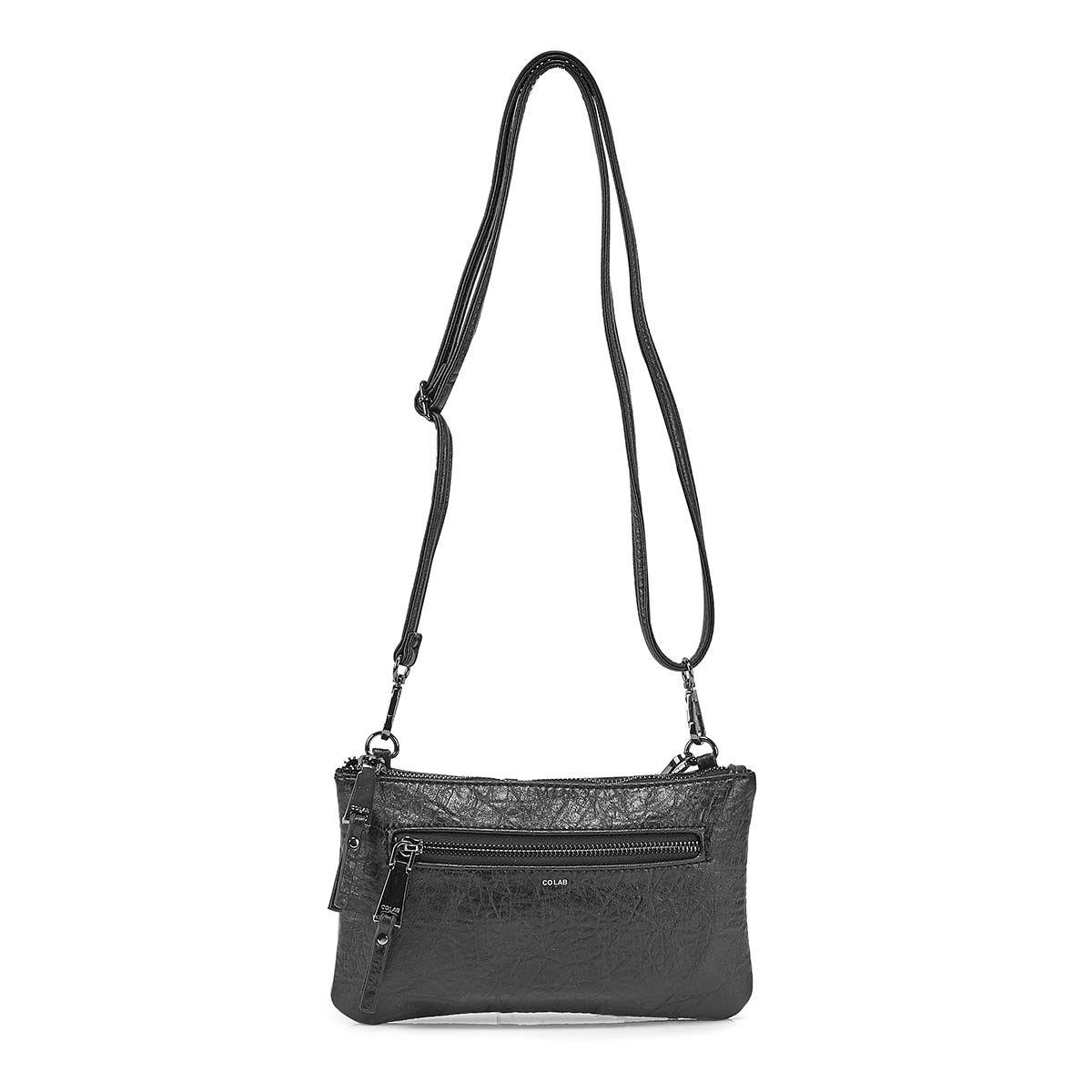 Pochette à dragonne/bandoulière 6324, noir, femmes