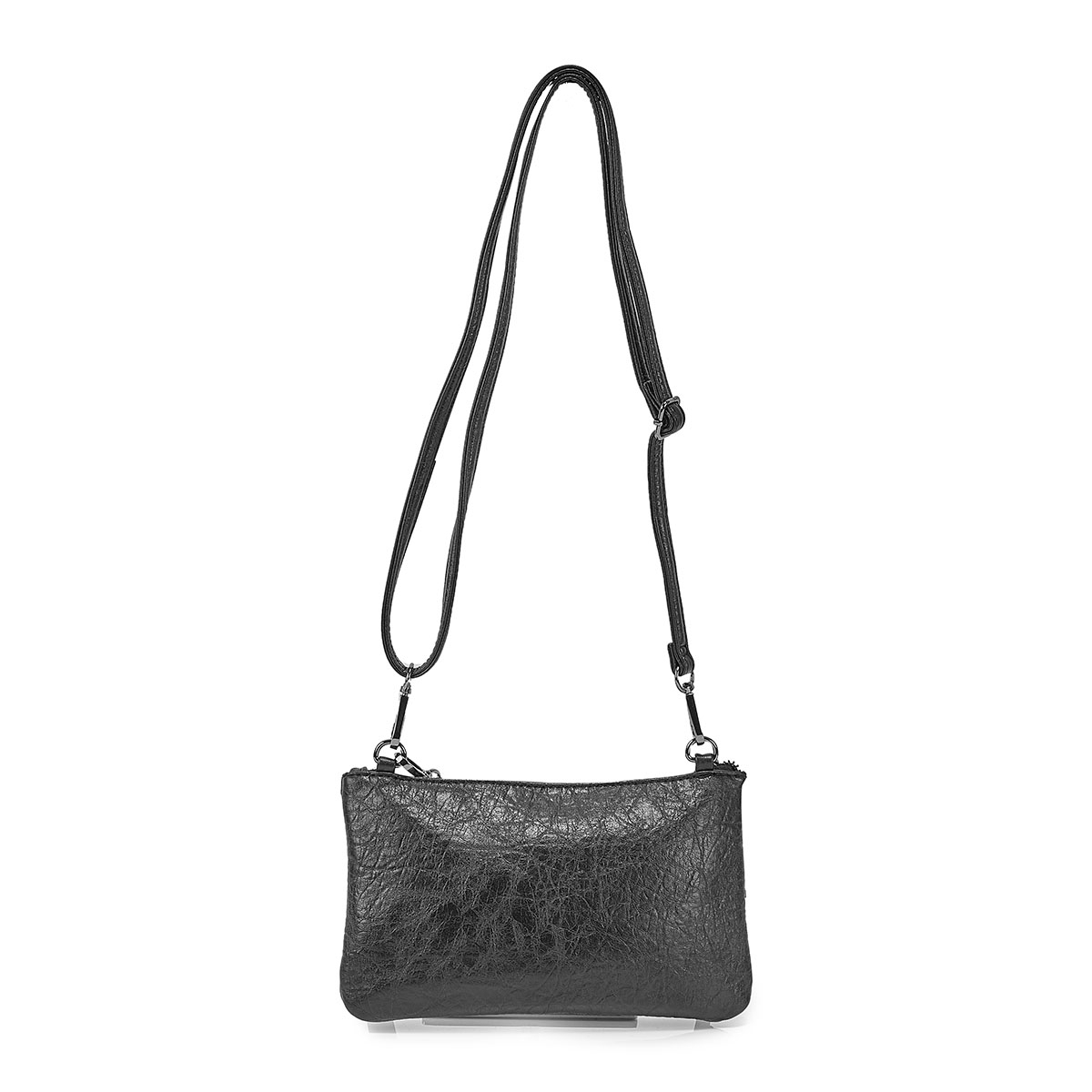 Pochette à dragonne/bandoulière 6324, noir, femmes