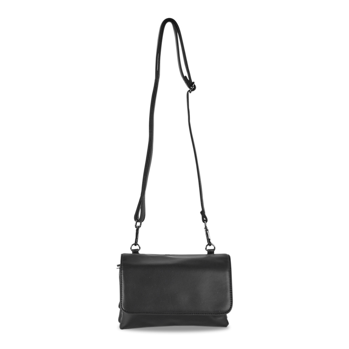 Sac à bandoulière triple 6335, noir, femmes