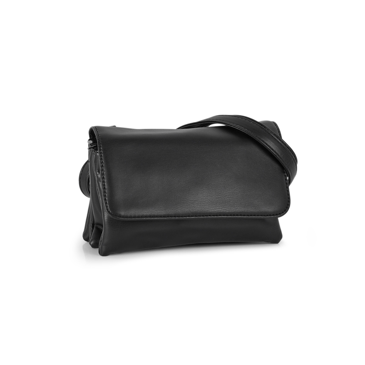 Sac à bandoulière triple 6335, noir, femmes