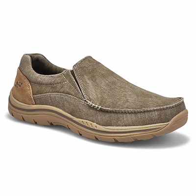 Mns Expected Avillo Slip On Casual Shoe - Khaki