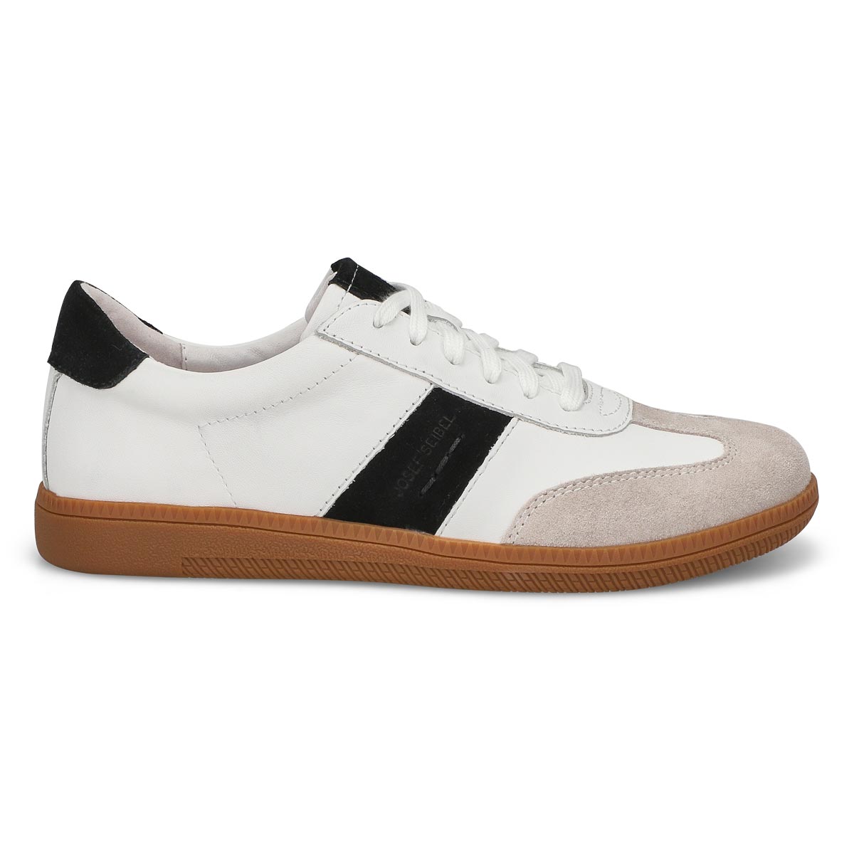 Baskets en cuir à lacets JOLEEN 01, blanc/noir, femmes
