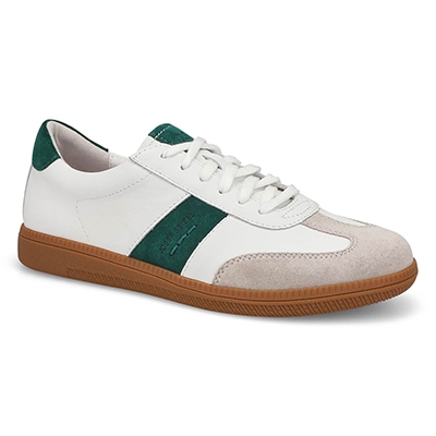 Lds Joleen 01 Lace Up Leather Sneaker - White/Green