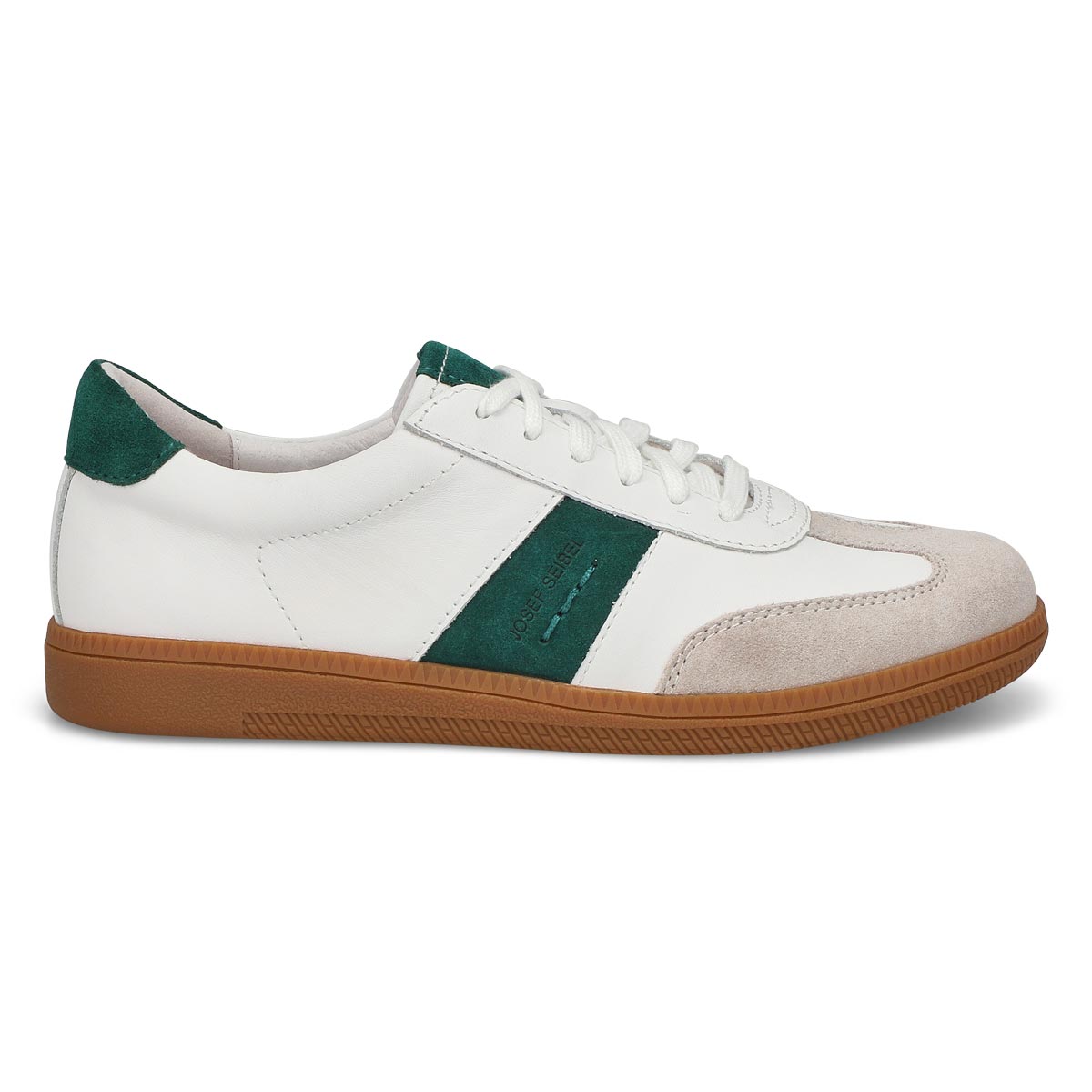 Baskets en cuir à lacets JOLEEN 01, blanc/vert, femmes