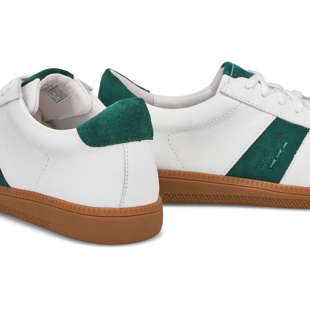 Baskets en cuir à lacets JOLEEN 01, blanc/vert, femmes