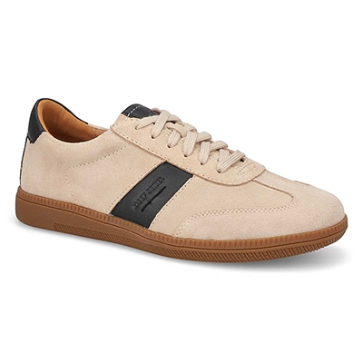 Lds Joleen 01 Lace Up Leather Sneaker - Beige/Black