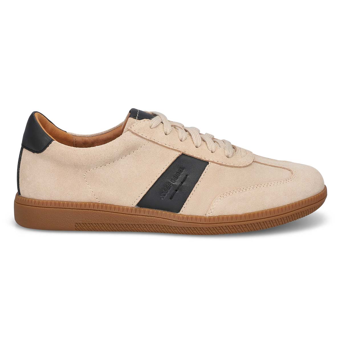 Baskets en cuir à lacets JOLEEN 01, beige/noir, femmes