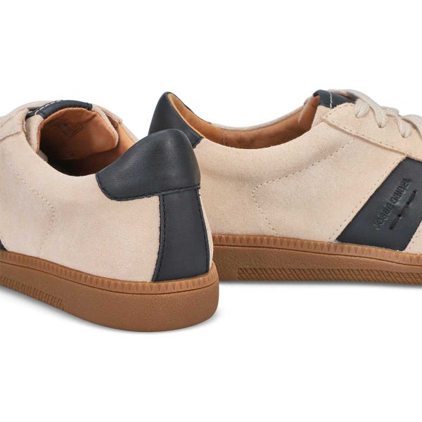 Women's  Joleen 01 Lace Up Leather Sneaker - Beige/Black
