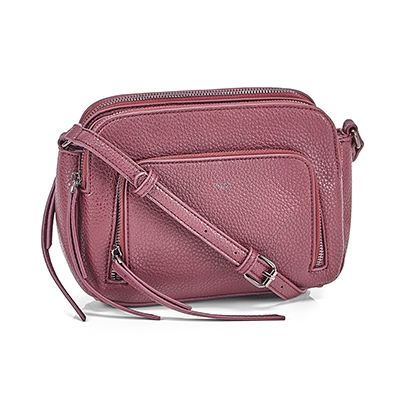 Lds wine double crossbody bag
