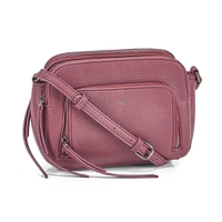 Women's 6489 wine double crossbody bags