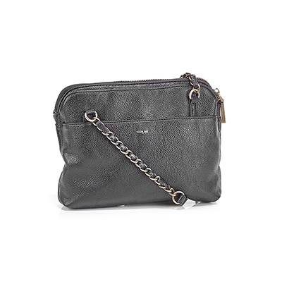 Lds black basic crossbody bag