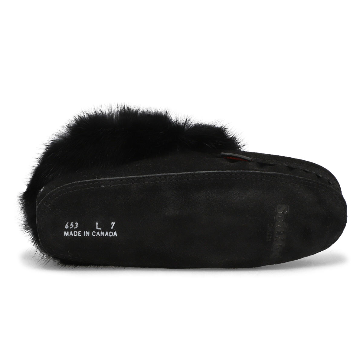 SoftMocs RABBIT, doublé en molleton, noir, femmes