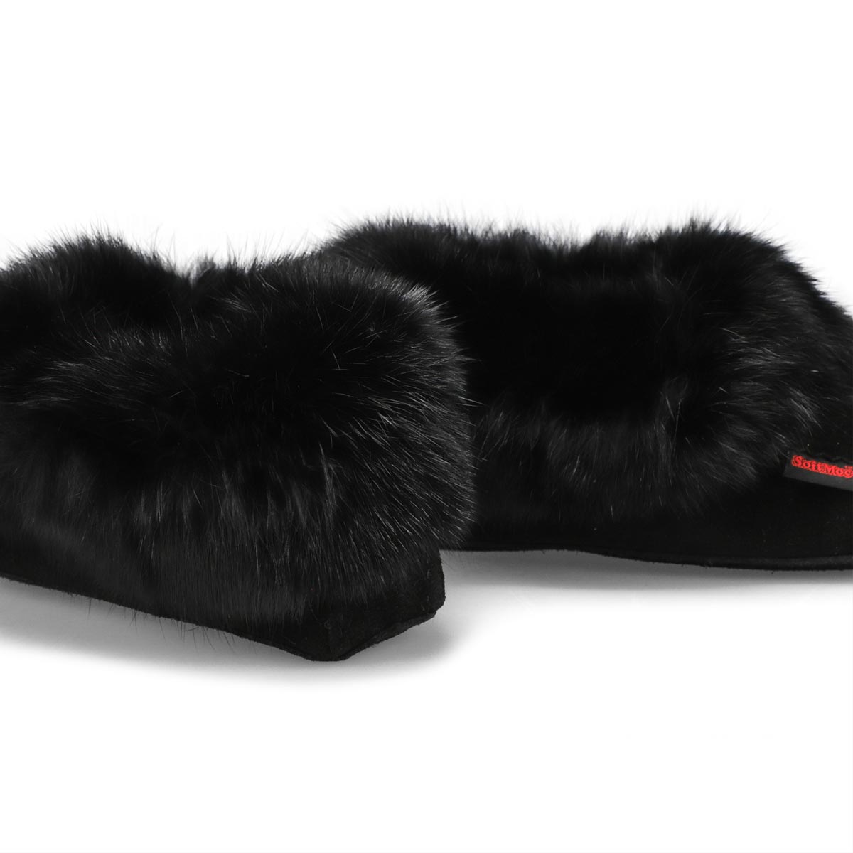 SoftMocs RABBIT, doublé en molleton, noir, femmes