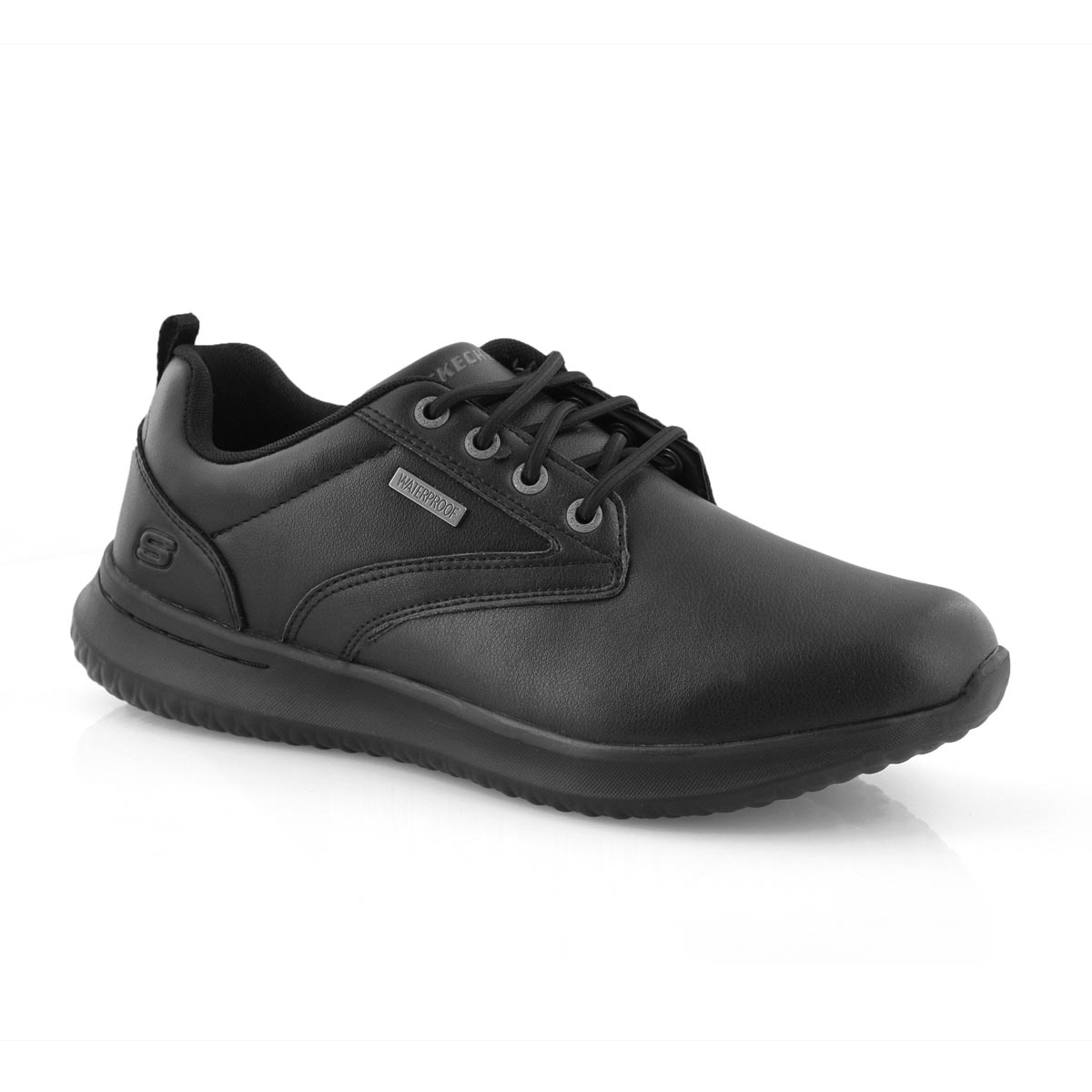 black slip on skechers mens