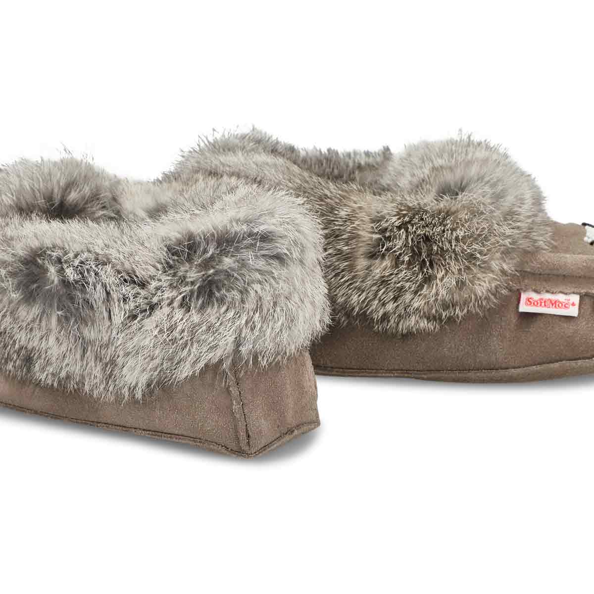 Women's 660 Rabbit Fur SoftMocs - Grey