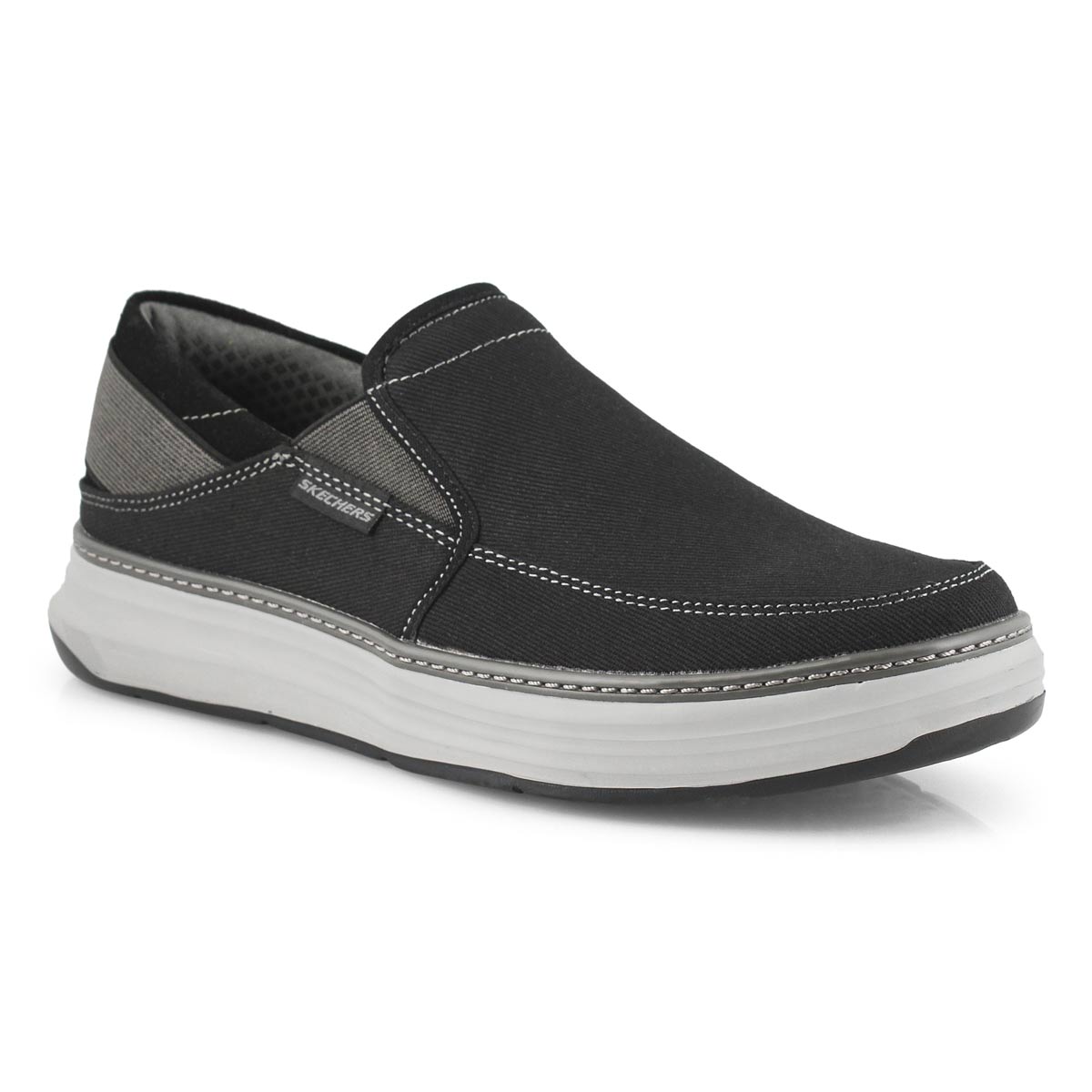 skechers mens canvas slip ons