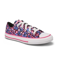 Girls' Chuck Taylor All Star Floral Sneaker - Black/Pink/White