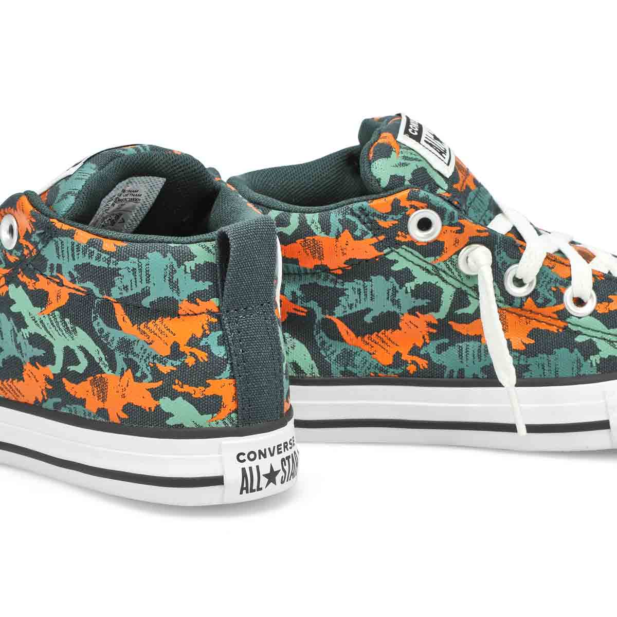 Boys' Chuck Taylor All Star Prehistoric Hi Top Sneaker - Green/Orange