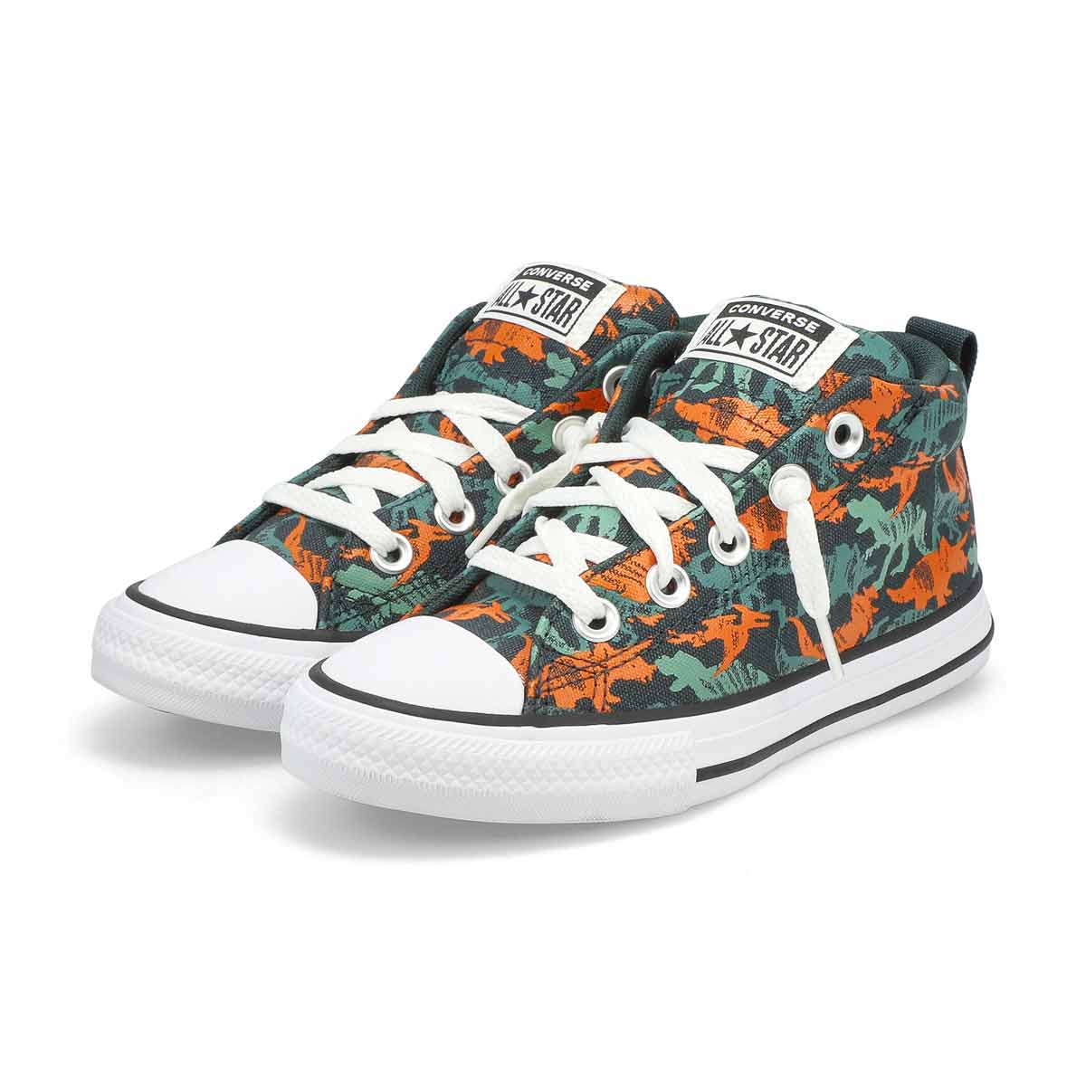 Boys' Chuck Taylor All Star Prehistoric Hi Top Sneaker - Green/Orange