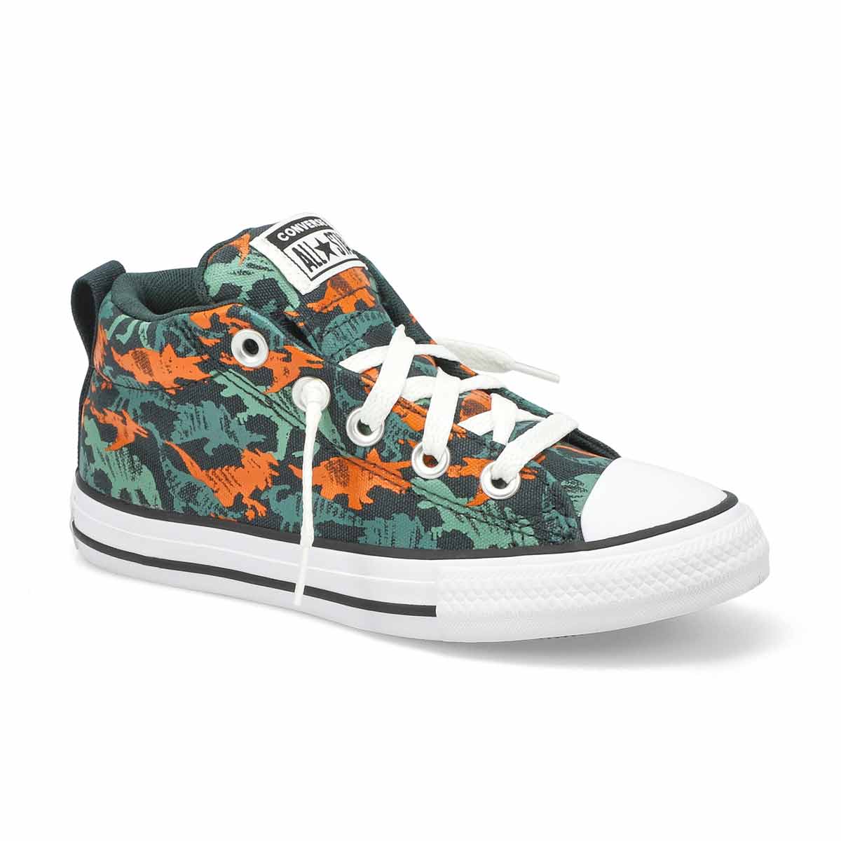 Boys' Chuck Taylor All Star Prehistoric Hi Top Sneaker - Green/Orange