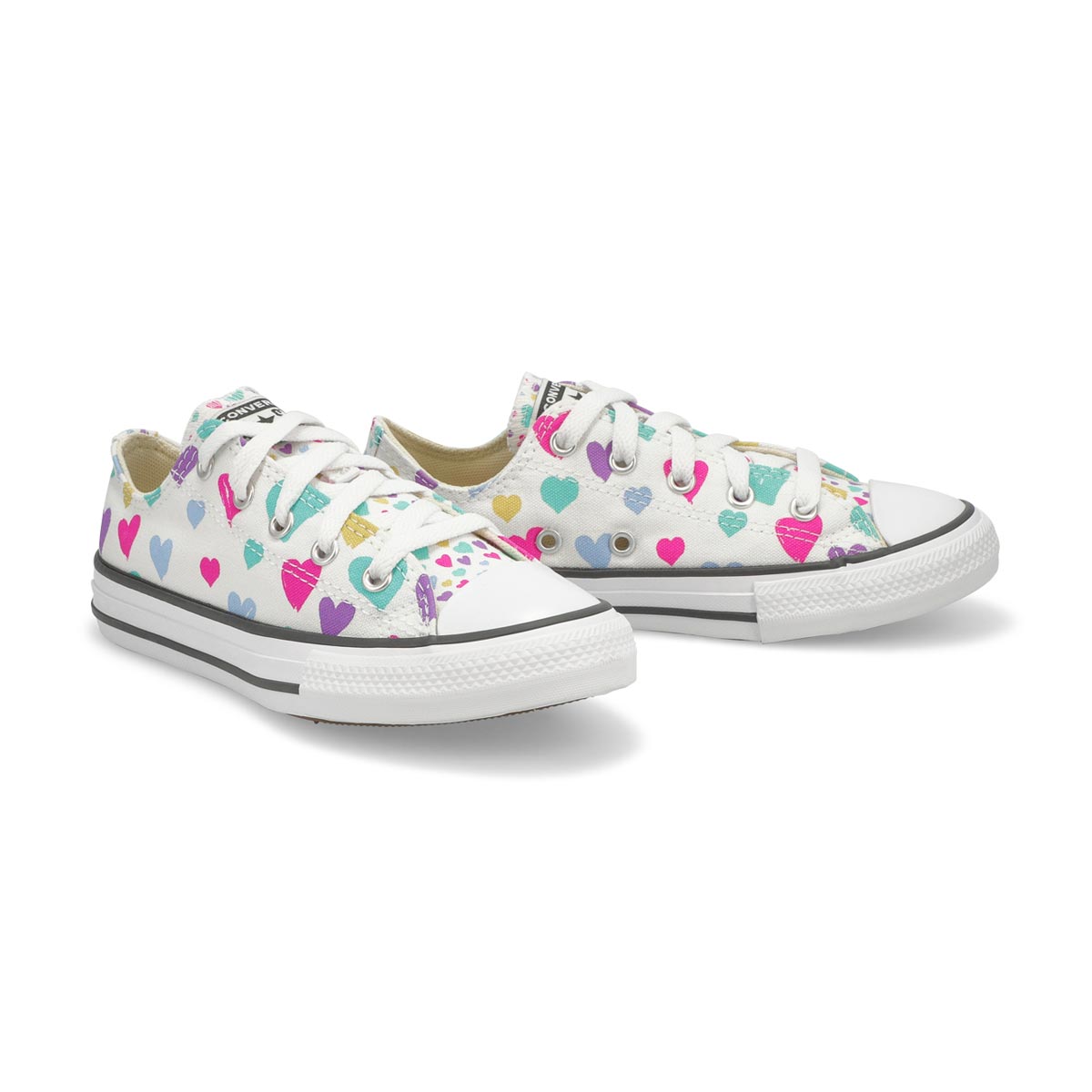 Girls' Chuck Taylor All Star Prints Hearts Sneaker