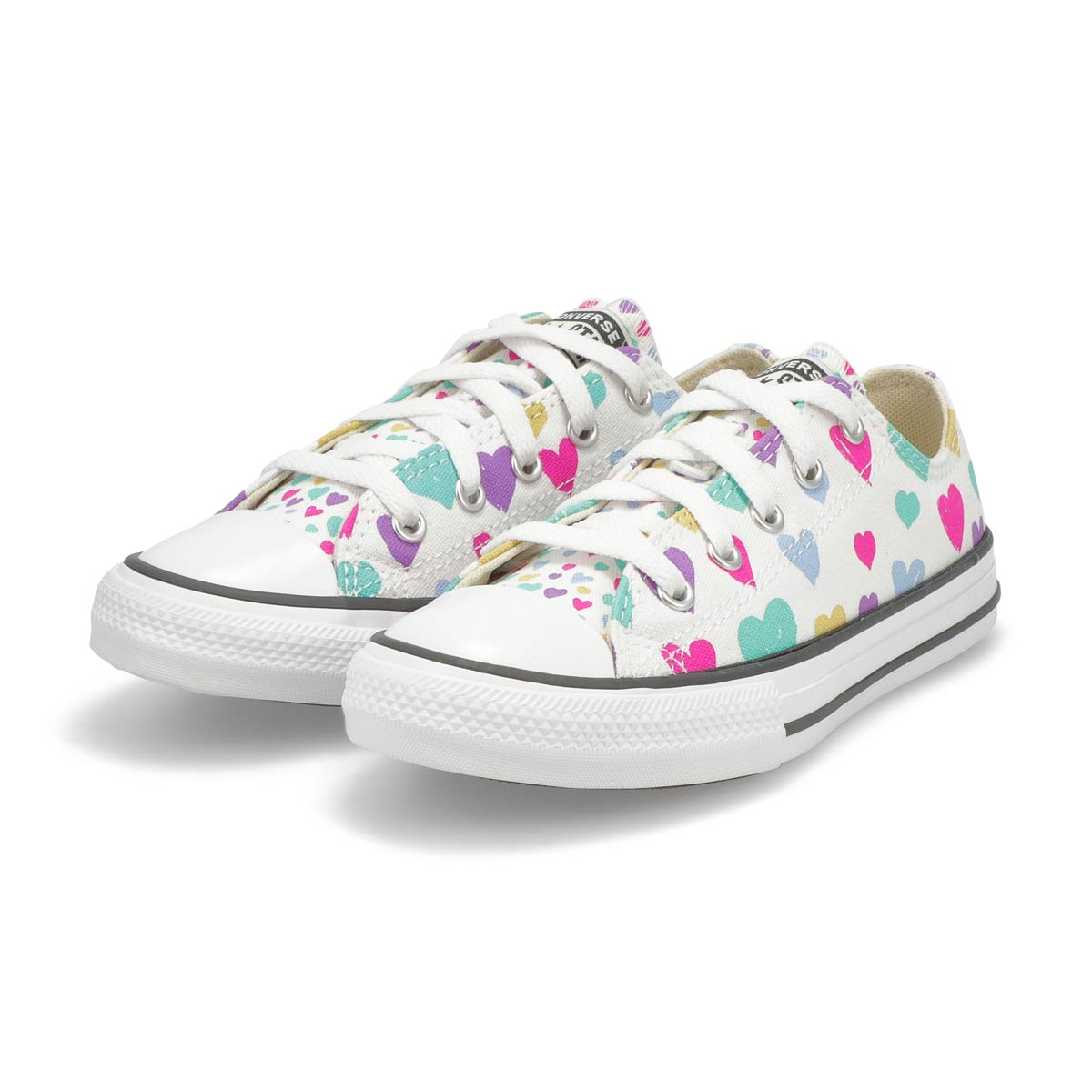 Girls' Chuck Taylor All Star Prints Hearts Sneaker