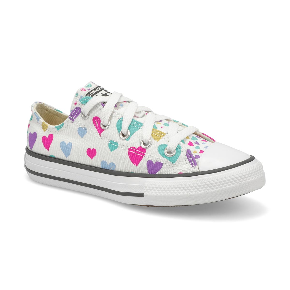 Converse Girls' All Star Prints Ox Hearts Sne | SoftMoc.com