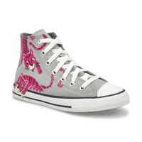 Girls' Chuck Taylor All Star Jungle Jive Hi Top Sneaker - Grey/Pink