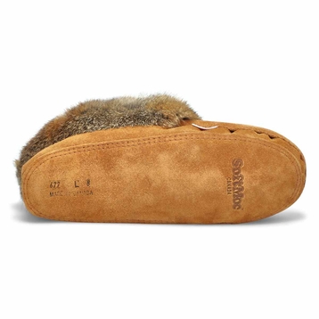 SoftMocs RABBIT, doublé en molleton, moka, femmes