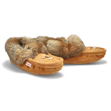 SoftMocs RABBIT, doublé en molleton, moka, femmes