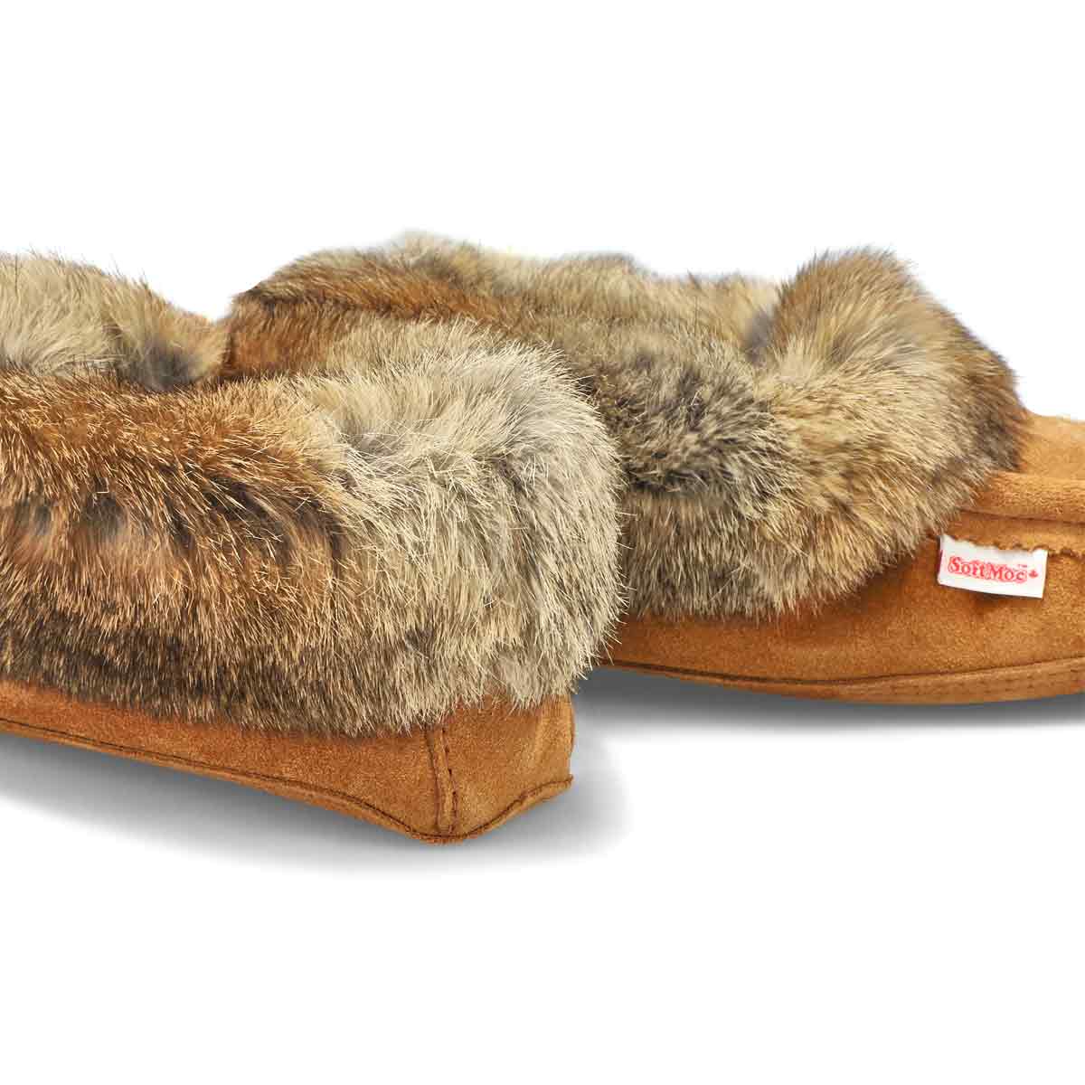 Women's 677 L Rabbit Fur SoftMocs - Mocha