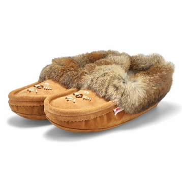 SoftMocs RABBIT, doublé en molleton, moka, femmes