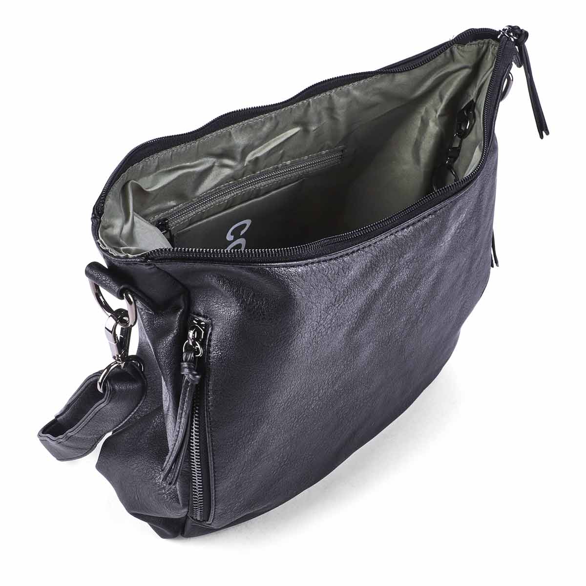 Sac besace GAMBIT MEGAN, noir, femmes