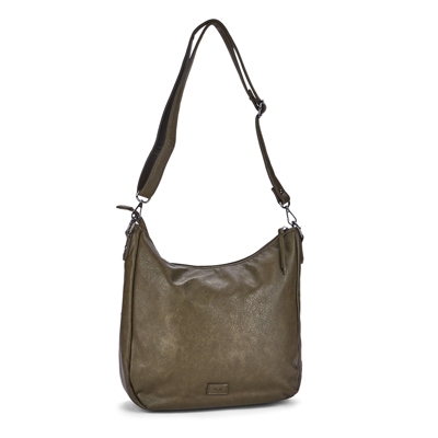 Lds Gambit Medium Hobo Bag - Khaki