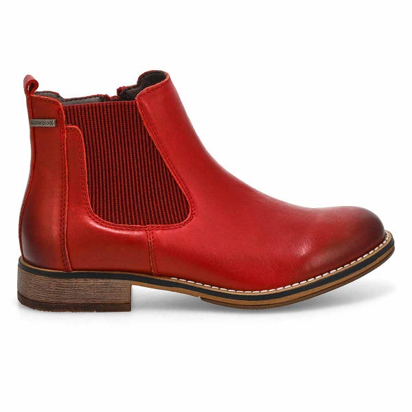 Botte Chelsea imperméable BERLINA 01, rouge, femmes