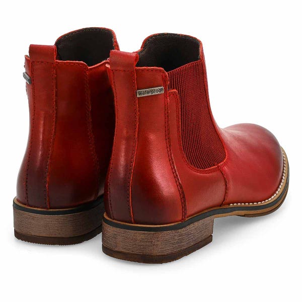 Botte Chelsea imperméable BERLINA 01, rouge, femmes