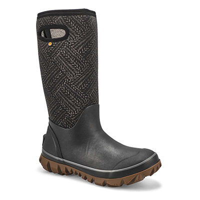 Lds Whiteout Fleck Waterproof Boot - Black