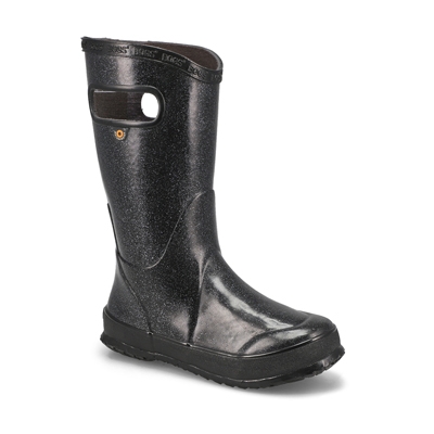 Botte de pluie Glitter, noir, filles